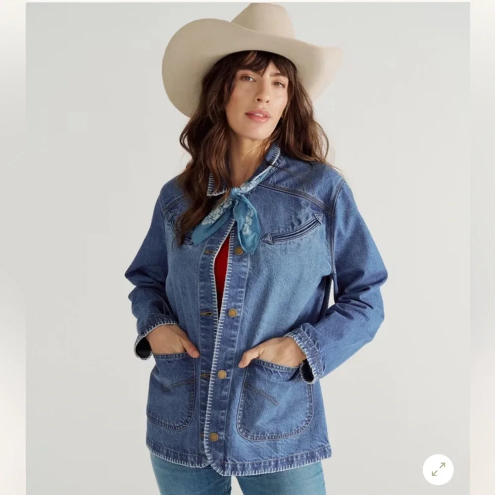 Tecovas • NWOT Women's Denim Chore Jacket • Size Small - Picture 2 of 15